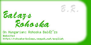 balazs rohoska business card